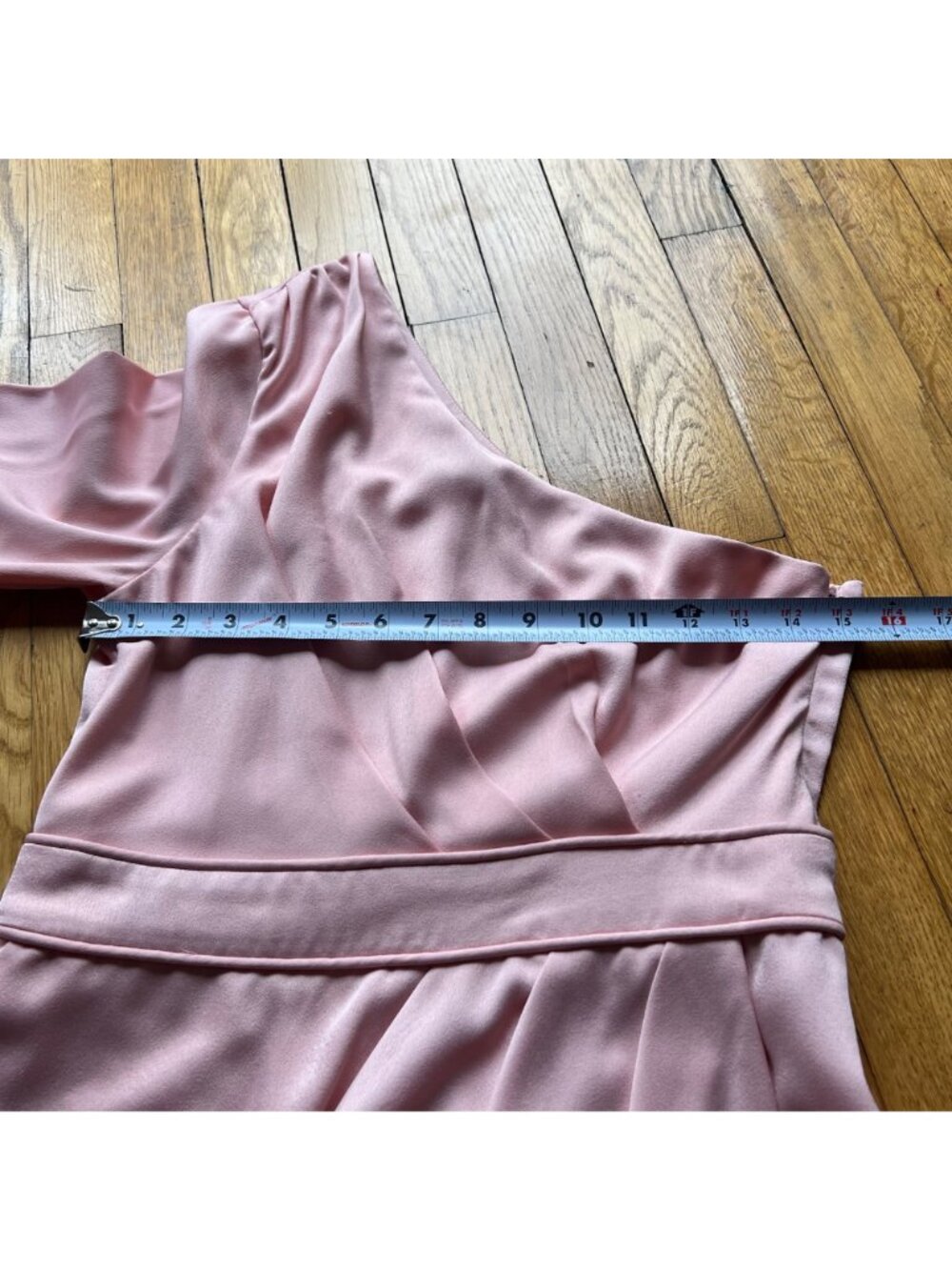 NBD x Revolve Size M Ballet Pink Elijah One Shoulder Pleated Mini Party Dress - Picture 12 of 16